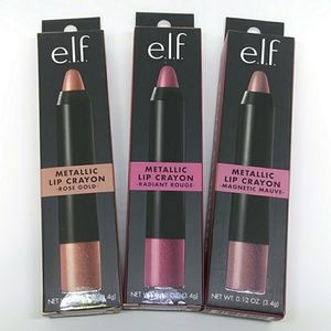 E.L.F Metallic Lip Crayons - 3 Piece Bundle